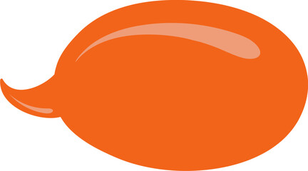 Orange Speech bubble, speech balloon,