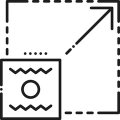 Scalability icon. Scalable sign scale enlarge vector. Reduce expand, resize zoom and change, increase symbol. Scaling decrease, arrow changing size