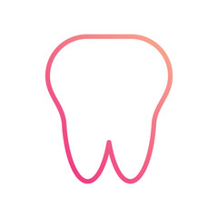 Tooth icon isolate white background vector stock illustration.