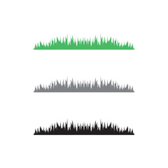 Fototapeta na wymiar green grass carpet logo icon silhouette abstract