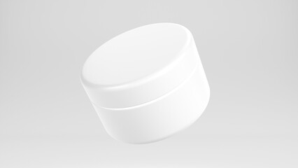 Flying Cosmetic Cream Jar Product Mockup