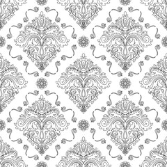 Orient classic black and white pattern. Seamless abstract background with vintage elements. Orient pattern. Ornament for wallpapers and packaging