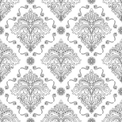 Orient classic black and white pattern. Seamless abstract background with vintage elements. Orient pattern. Ornament for wallpapers and packaging