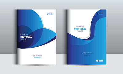 Business Proposal Cover Design Template Concepts Adept for multipurpose Projects - obrazy, fototapety, plakaty