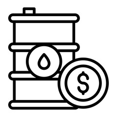 Oil money, petroleum currency, fossil fuel funds, oil revenue, oil wealth icon and easy to edit.