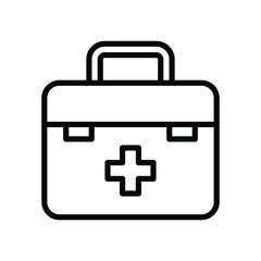 First Aid Kit icon isolate white background vector stock illustration.