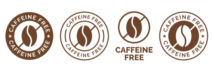 Foto op Plexiglas Caffeine free icon sign. Isolated coffee beans vector design on white background. © IQ art_Design