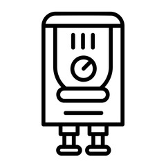 Heater, steam generator, heating unit, furnace, water heater icon and easy to edit.