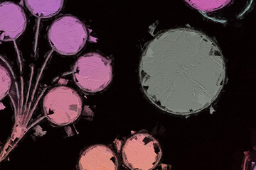 Oil paintings and various flowers, leaves, roses, peonies, flowers, and birds are beautiful