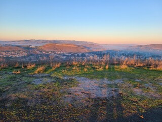 Icy winter morning in San Ramon, California