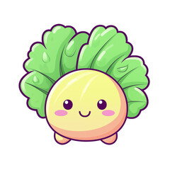 cartoon vegetable isolated on white background