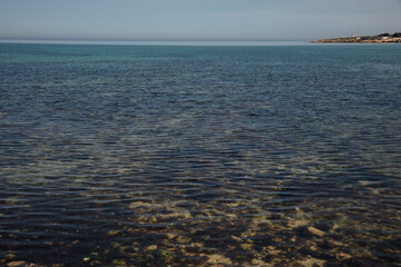 Beautiful landscape calm calm blue sea and sky