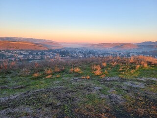 Winter sunrise in the East Bay hills of Northern California