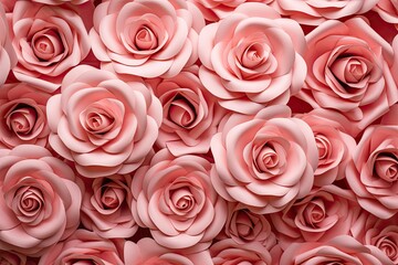 Blooms of bliss. Pastel pink bouquet for joyful celebrations. Romantic elegance. Close up of lovely roses in full bloom. Floral symphony. Vibrant for special occasions