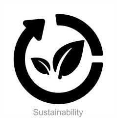 Sustainability and environment icon concept