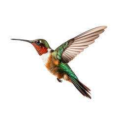 Hummingbird isolated on transparent background,transparency 