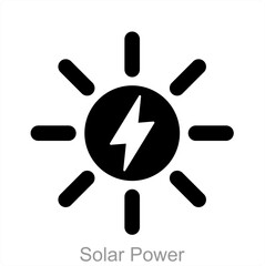 Solar Power and energy icon concept