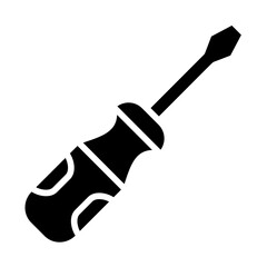 Screwdriver tool, screw turner, driver, screw tightener, screw spinner icon and easy to edit.