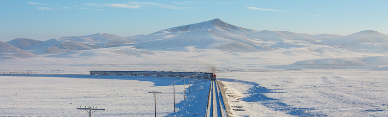 Eastern Express in Winter Kars, Turkey