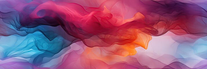 Obraz premium seamless pattern with texture of rainbow smoke fog mist smog on watercolour colored colorful bright background