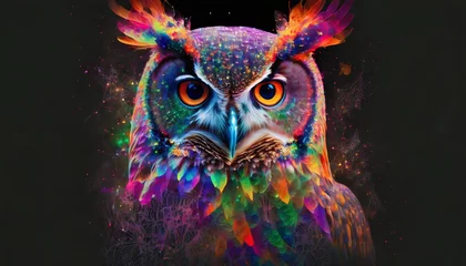 Türaufkleber close up of a owl © Dorothy Art