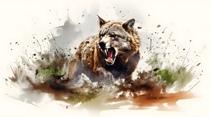 Predator's Pursuit: Wildlife in Action. Wolf