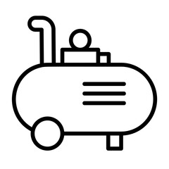 Air compressor, pressurizing device, compression machine, pneumatic pump, pressure generator icon and easy to edit.