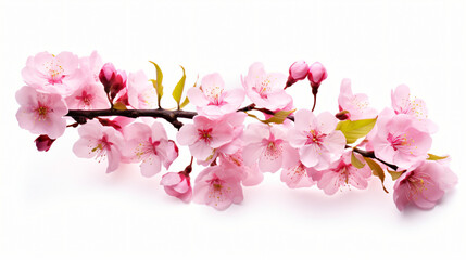 Pink spring cherry blossom. Cherry tree branch.