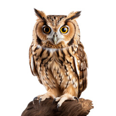 Owl isolated on transparent background,transparency 