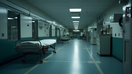 Naklejka na ściany i meble corridor in hospital