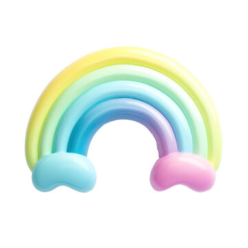 pastle rainbow isolated on transparent background,transparency 