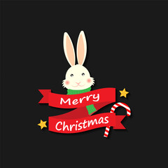 Merry Christmas sticker label