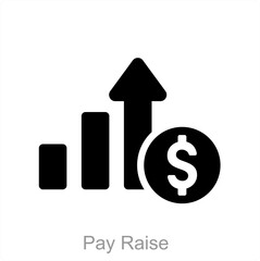 Pay Raise and payment icon concept