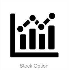 Stock Option and finance icon concept