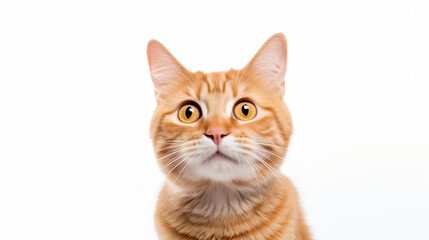 Portrait of Licking Ginger Cat