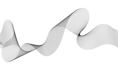 Fototapeta premium Abstract grey, white wavy smooth element swoosh speed wave modern stream curve and technology lines on transparent background.