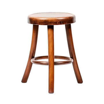 wood stool isolated on transparent background,transparency 