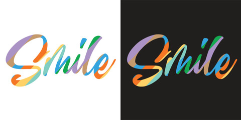 Smile Colorful typography 