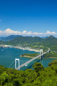 Shimanami Kaido Hakata-Oshima Bridge , Japan,Shikoku,Ehime Prefecture,Imabari, Ehime,Oshima,Hakatajima,Omishima August 2012