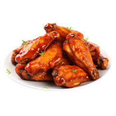 Buffalo wings isolated on transparent background,transparency 