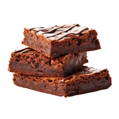 Brownies isolated on transparent background,transparency 