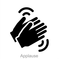 Applause and clap icon concept - obrazy, fototapety, plakaty