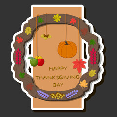 Beautiful illustration on theme of celebrating annual holiday Thanksgiving Day