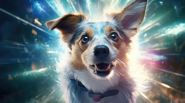 A Dog displaying its incredible superpowers