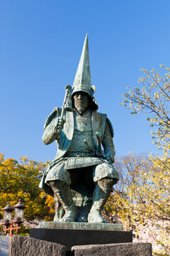 Statue of Kiyomasako Kato , Kumamoto city,Kumamoto prefecture,Japan April 2011