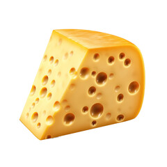 Gouda Cheese isolated on transparent background,transparency 