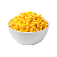 Bowl of mac and cheese isolated on transparent background,transparency 