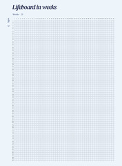 Calendar style Life board in Weeks A4/A3 Album format