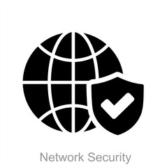 Network Security and globe icon concept