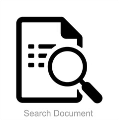 Search Document and file icon concept 